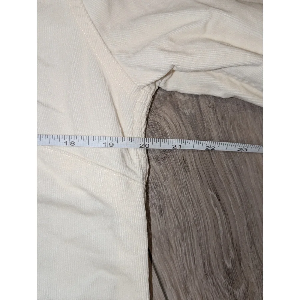 Duluth Trading Co Womens XS Corduroy Pullover Shirt Cream